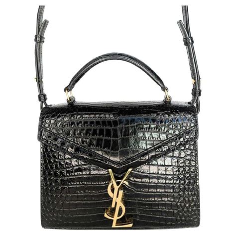 ysl black crocodile bag|cassandra ysl bag.